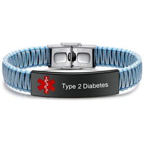 Handmade Nylon Braided Medical Alert Bracelet